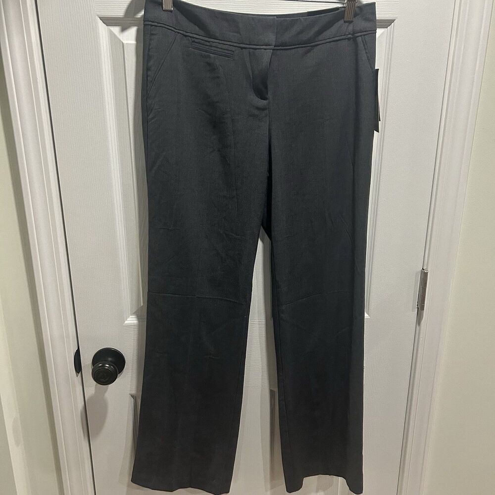 Briggs Petite Womens 10P  Waist w/Slimming Solution Gray Dress Pants